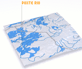 3d view of Río Poxté